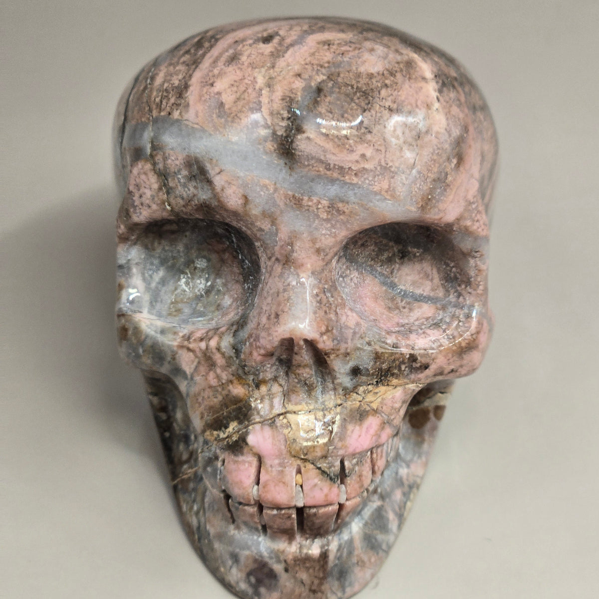 Rhodonite Skulls