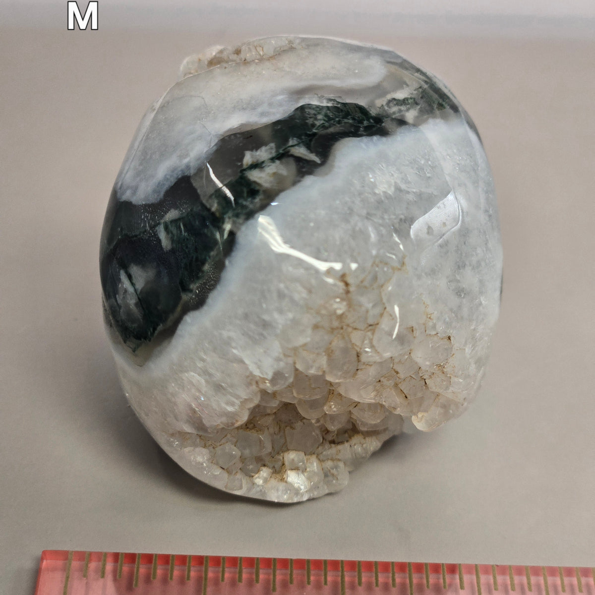 Moss Agate Skull