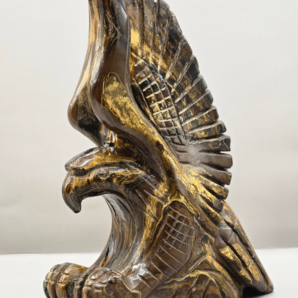 Tiger's Eye Eagle Carving
