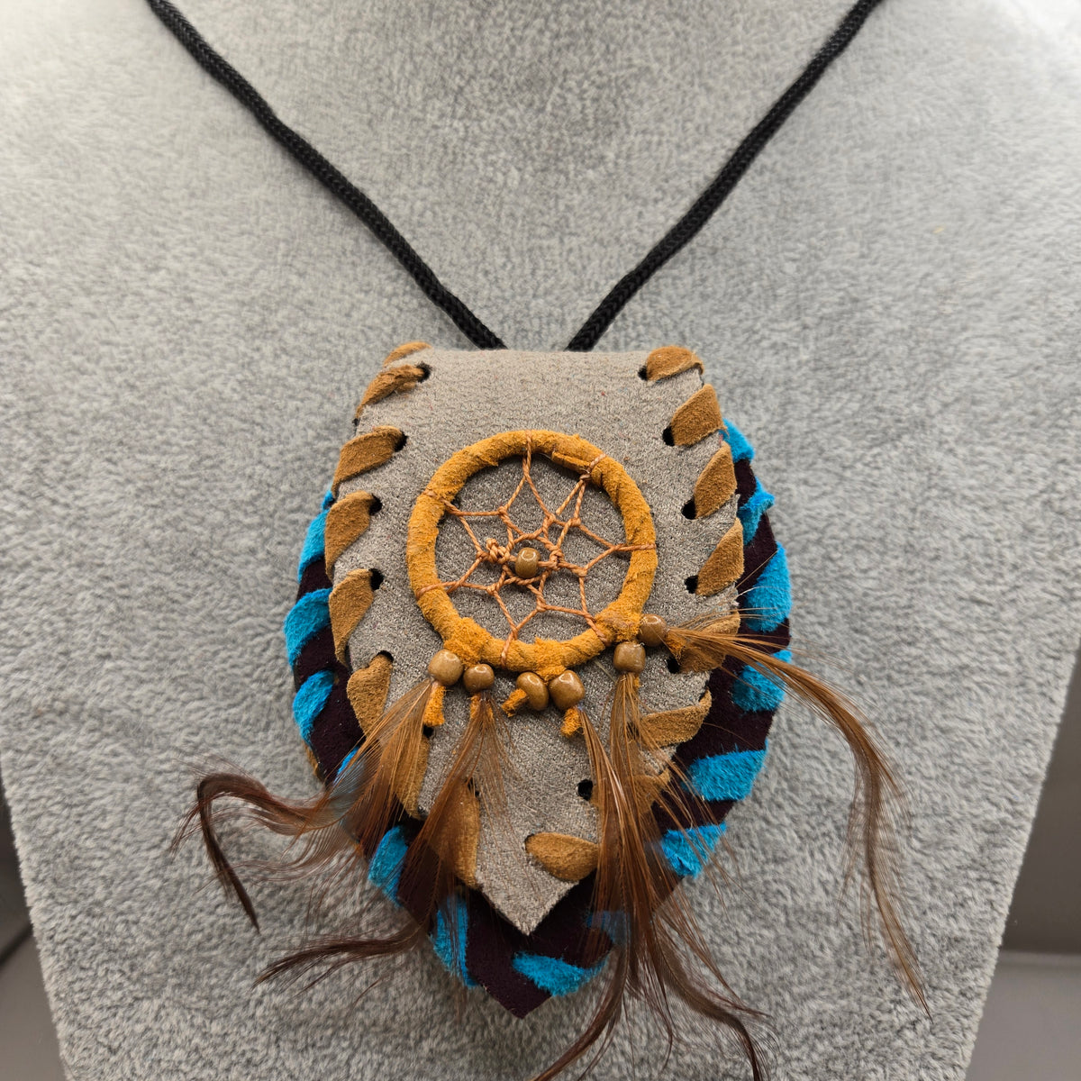 Suede Dreamcatcher Necklace Pouch