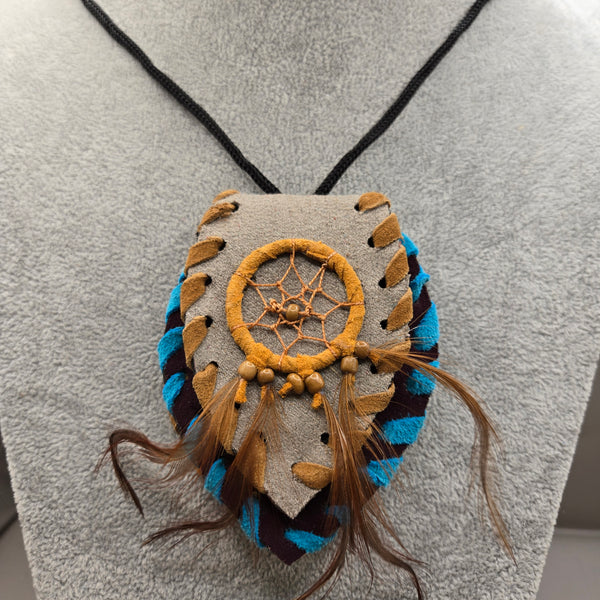 Suede Dreamcatcher Necklace Pouch