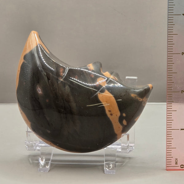 Tiger Jasper Crescent Moon