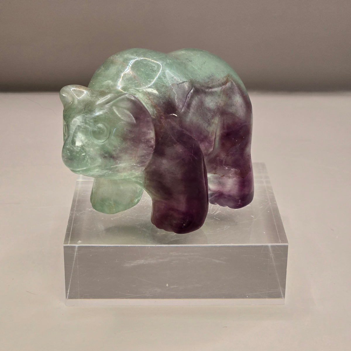 Fluorite Bear Carving