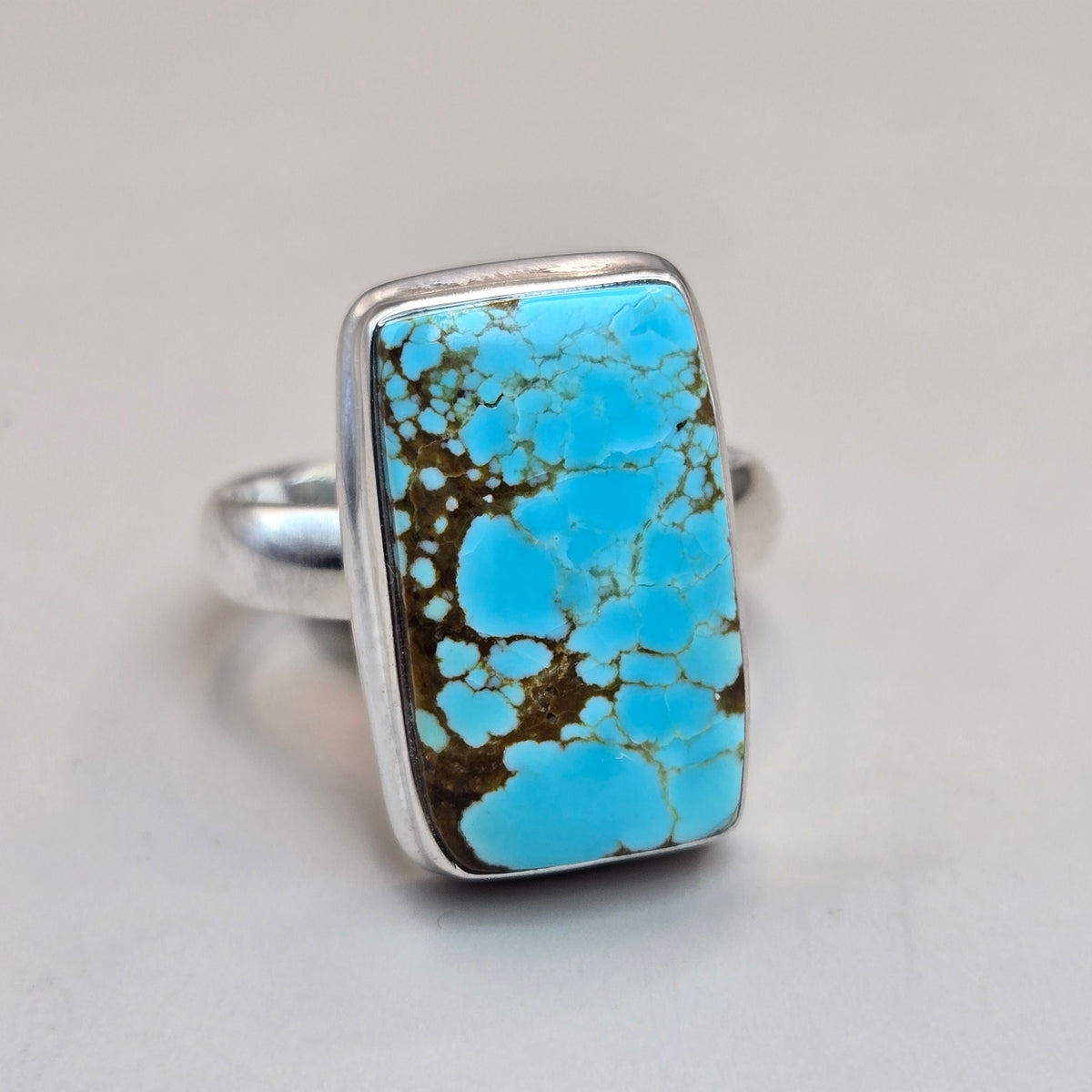 Number 8 Turquoise Silver Rings