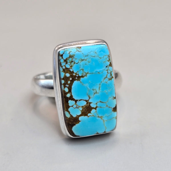 Number 8 Turquoise Silver Rings